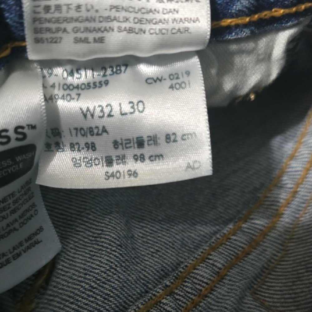 Levi's 511 Jeans Men's Classic Blue Straight-Leg Jeans - Picture 5 of 14